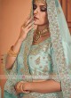 Sea Green Color Diamond Work Lehenga Choli With Dupatta